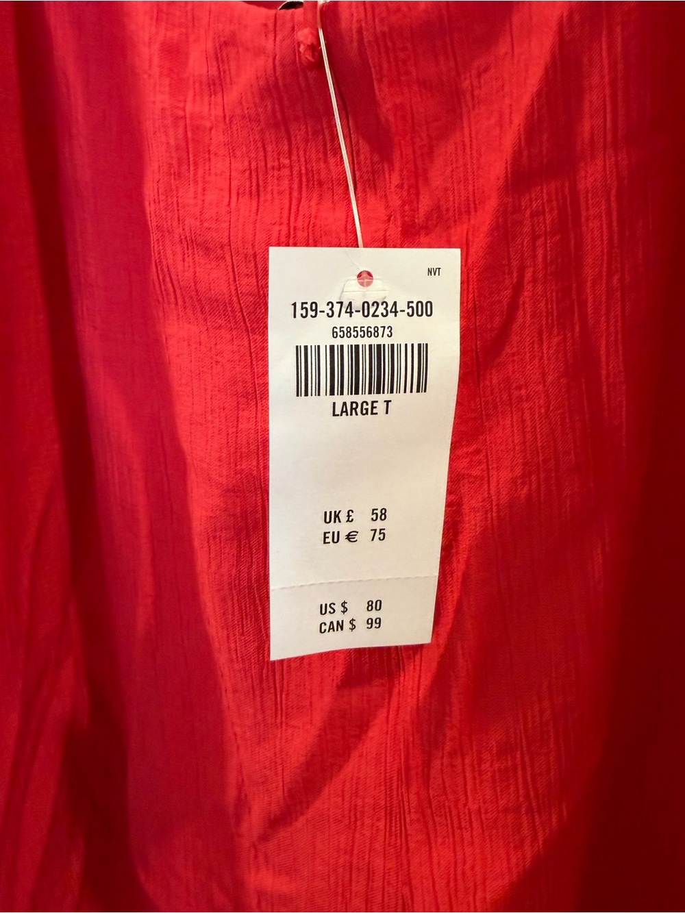 Abercrombie & Fitch NWT Red Linen Blend Open Back Trapeze Mini Dress L Tall - Picture 4 of 5